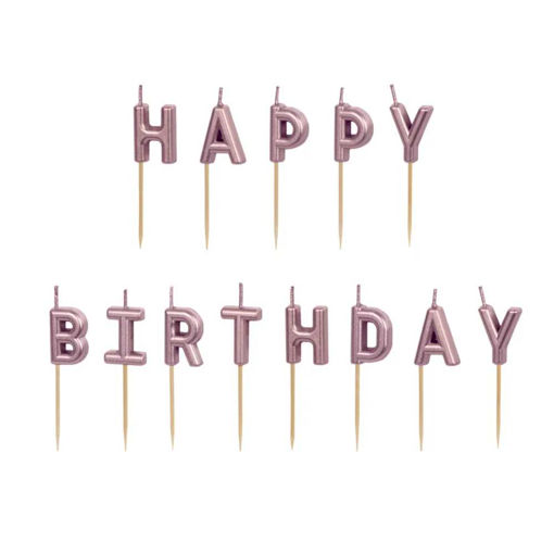 Picture of HAPPY BIRTHDAY CANDLE ROSE GOLD 2.5CM